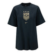 Women's Nike USWNT Crest Black Tee - Front View