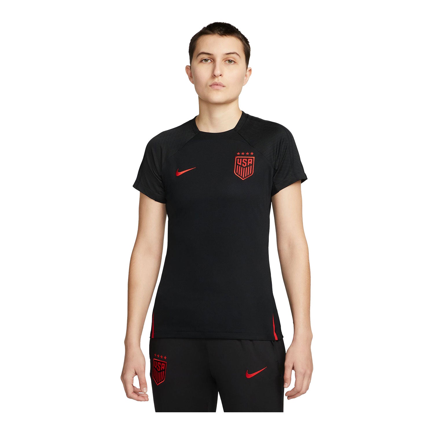Women's Nike WNT Strike Black Training Top - Front View