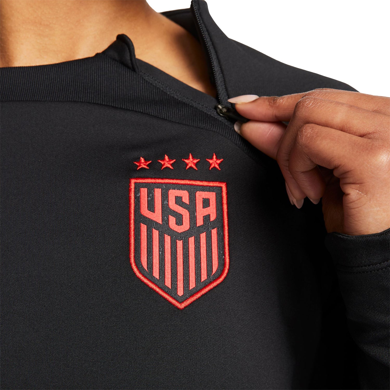 Women's Nike USWNT Strike Knit Longsleeve Black Tee - Crest View