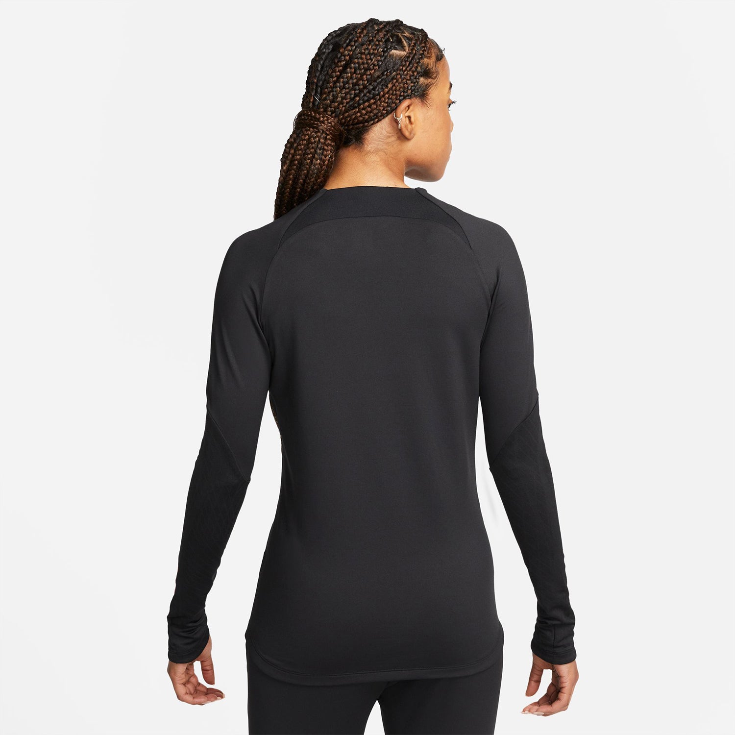 Women's Nike USWNT Strike Knit Longsleeve Black Tee - Back View
