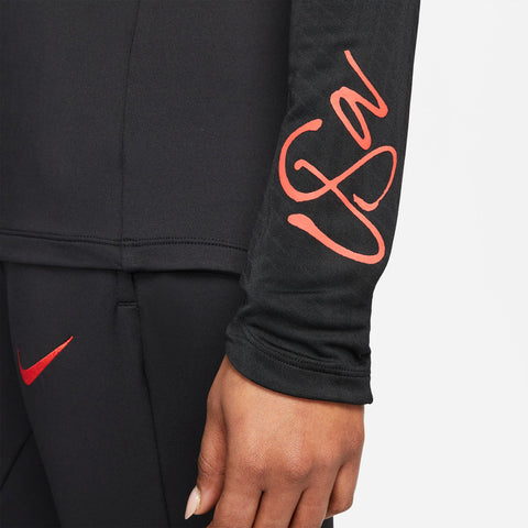 Women's Nike USWNT Strike Knit Longsleeve Black Tee