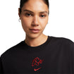 Women's Nike USWNT 2023 Script Crop Black Tee - Front View