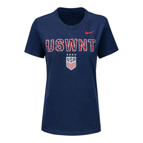 Women's Nike USWNT Striped Navy Tee - Official U.S. Soccer Store