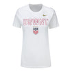 Women's Nike USWNT Splatter White Tee - Front View
