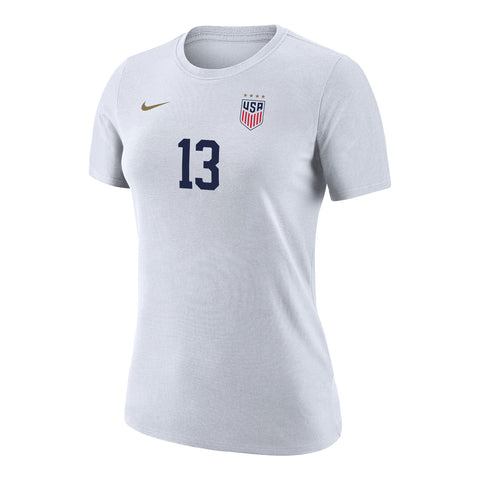 Women's Nike USWNT Classic Morgan White Tee Official Soccer
