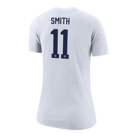 Women's Nike USWNT Classic Smith White Tee - Back View