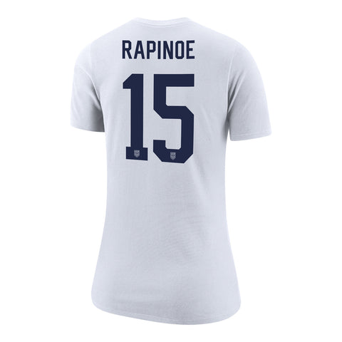 Women's Nike USWNT Classic Rapinoe White Tee - Back View