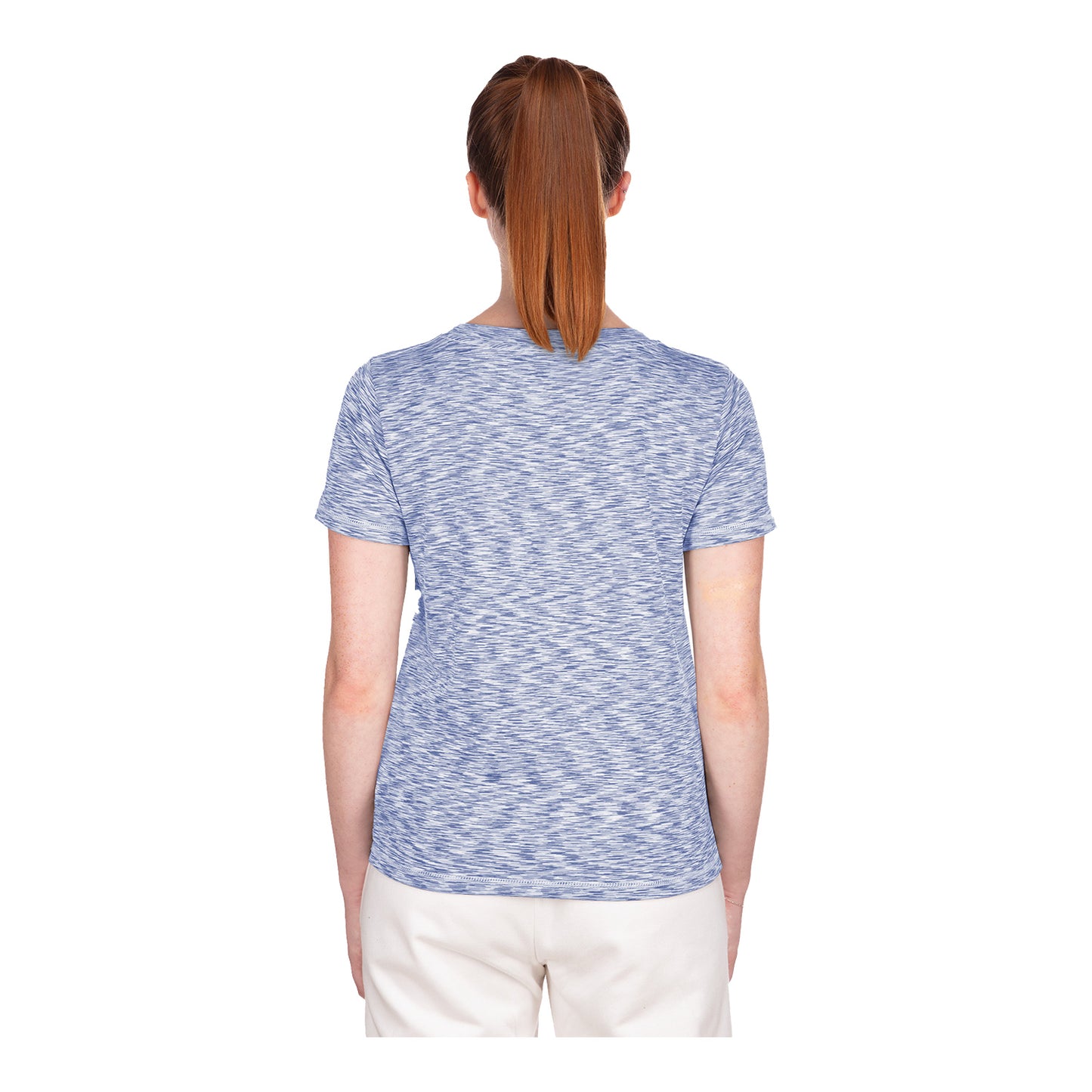 Women's New Era USWNT Colorblock Navy Tee - Back View