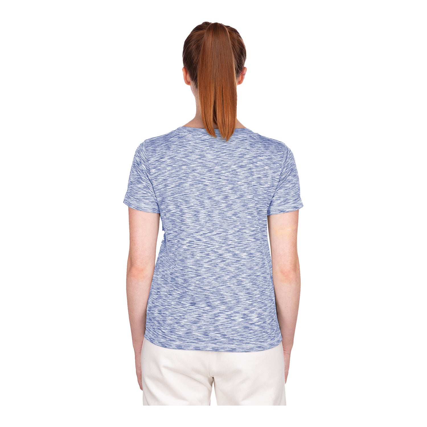 Women's New Era USWNT Colorblock Navy Tee - Back View