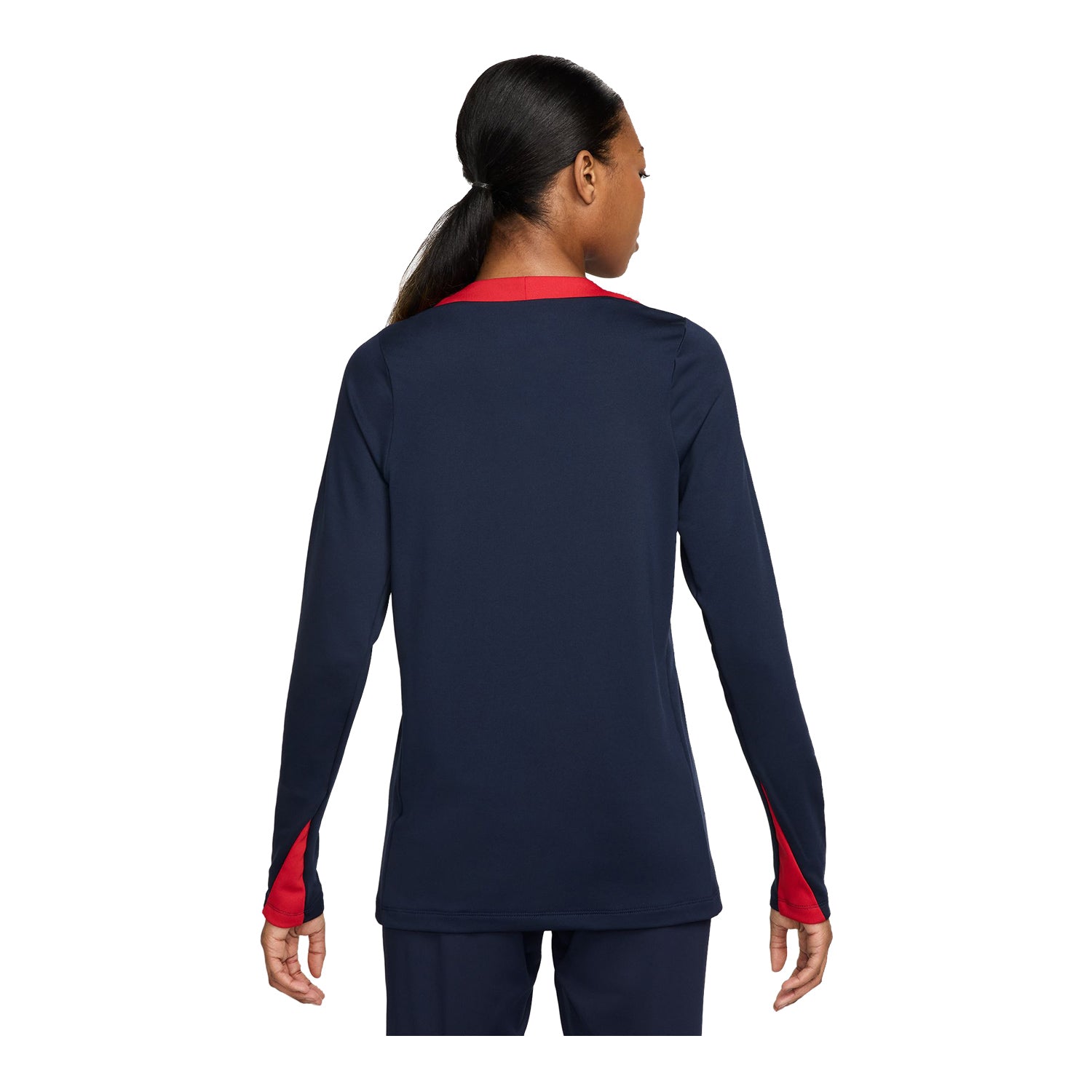 Women's Nike USWNT VW Strike Long Sleeve Navy Top - Back View