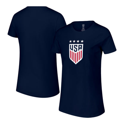 Ladie's Icon Sports USWNT Crest Navy T-Shirt