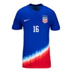 Women's Nike USWNT 2024 American Icon Away Lavelle 16 Stadium Jersey - Front View