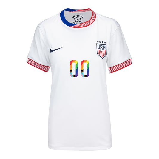 Women's Nike USWNT 2024 Personalized Pride-Themed Home Stadium Jersey