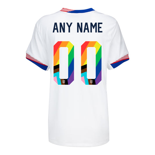 Women's Nike USWNT 2024 Personalized Pride-Themed Home Stadium Jersey