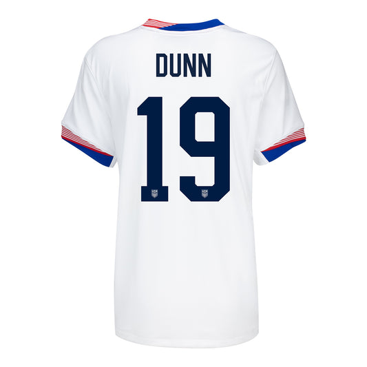 Women's Nike USWNT 2024 American Classic Home Dunn 19 Stadium Jersey - Back View