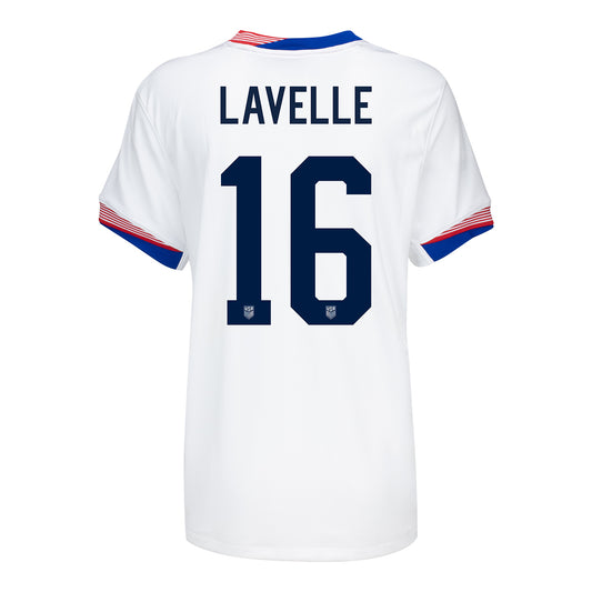 Women's Nike USWNT 2024 American Classic Home Lavelle 16 Stadium Jersey - Back View