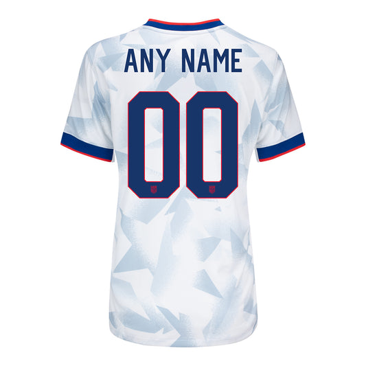 Women's Nike USWNT 2025 Personalized Brilliant Home Stadium Jersey