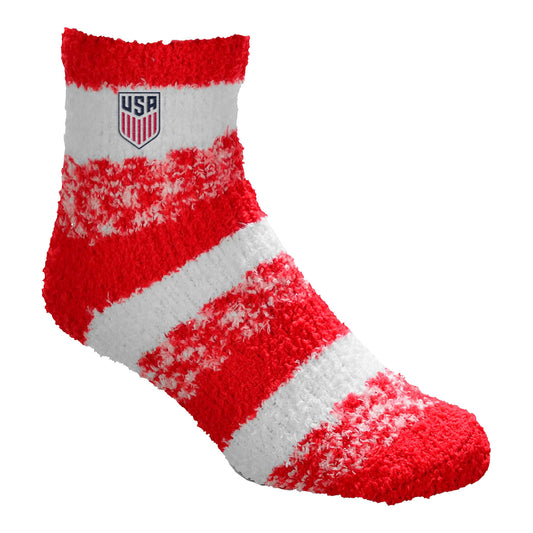 For Bare Feet USA Sleep Red Socks - Front View