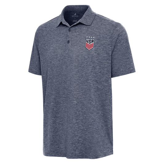Men's Antigua USWNT Par 3 Navy Polo
