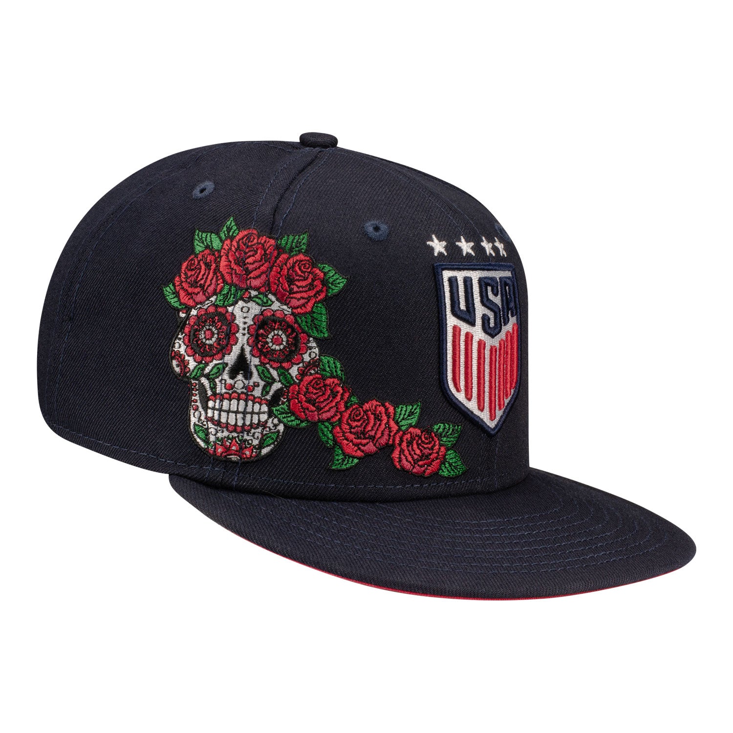 Men's USWNT New Era Day of the Dead Navy 9Fifty Snapback