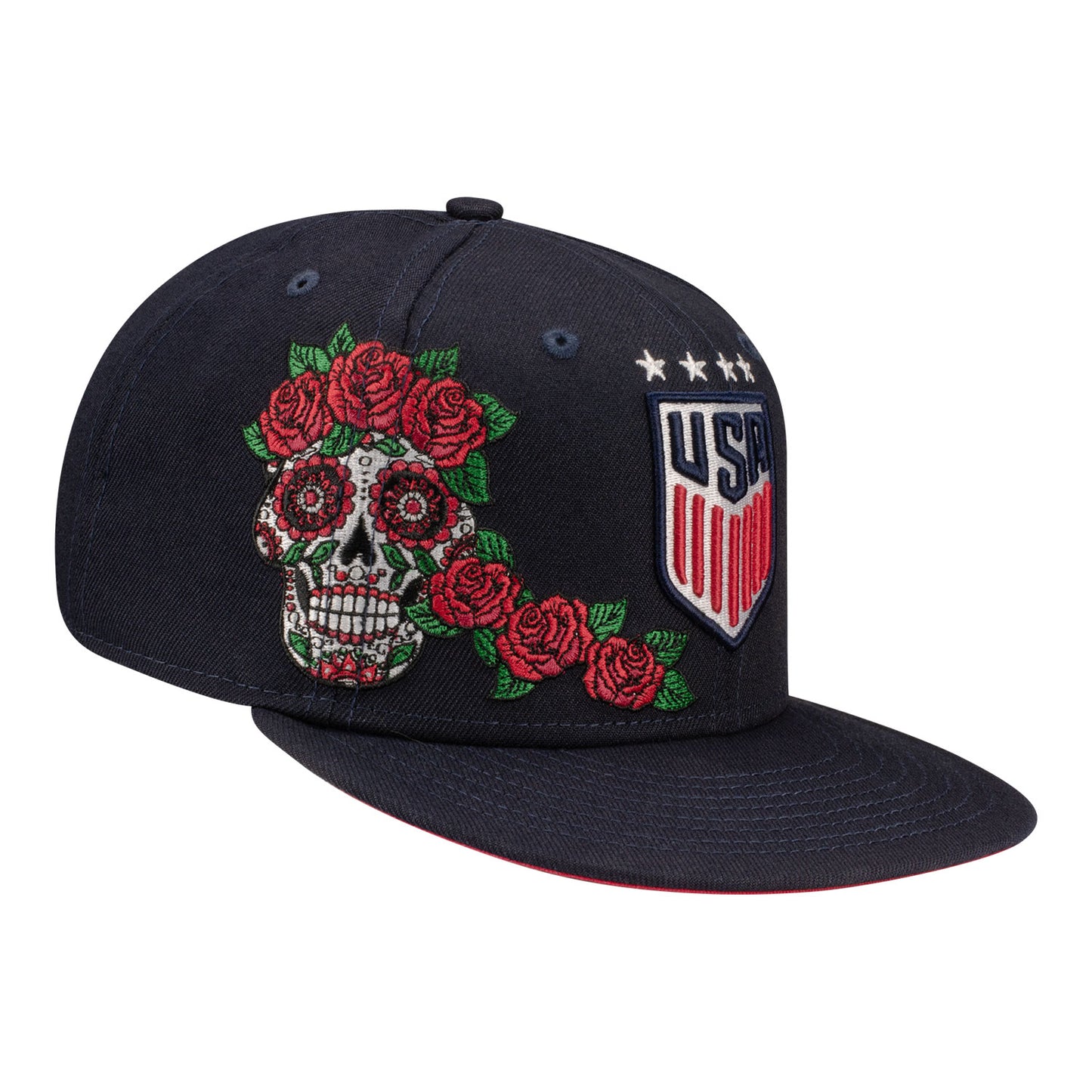 Men's USWNT New Era Day of the Dead Navy 9Fifty Snapback