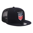 Adult New Era USWNT 9Fifty Classic Trucker Navy Hat - Side View