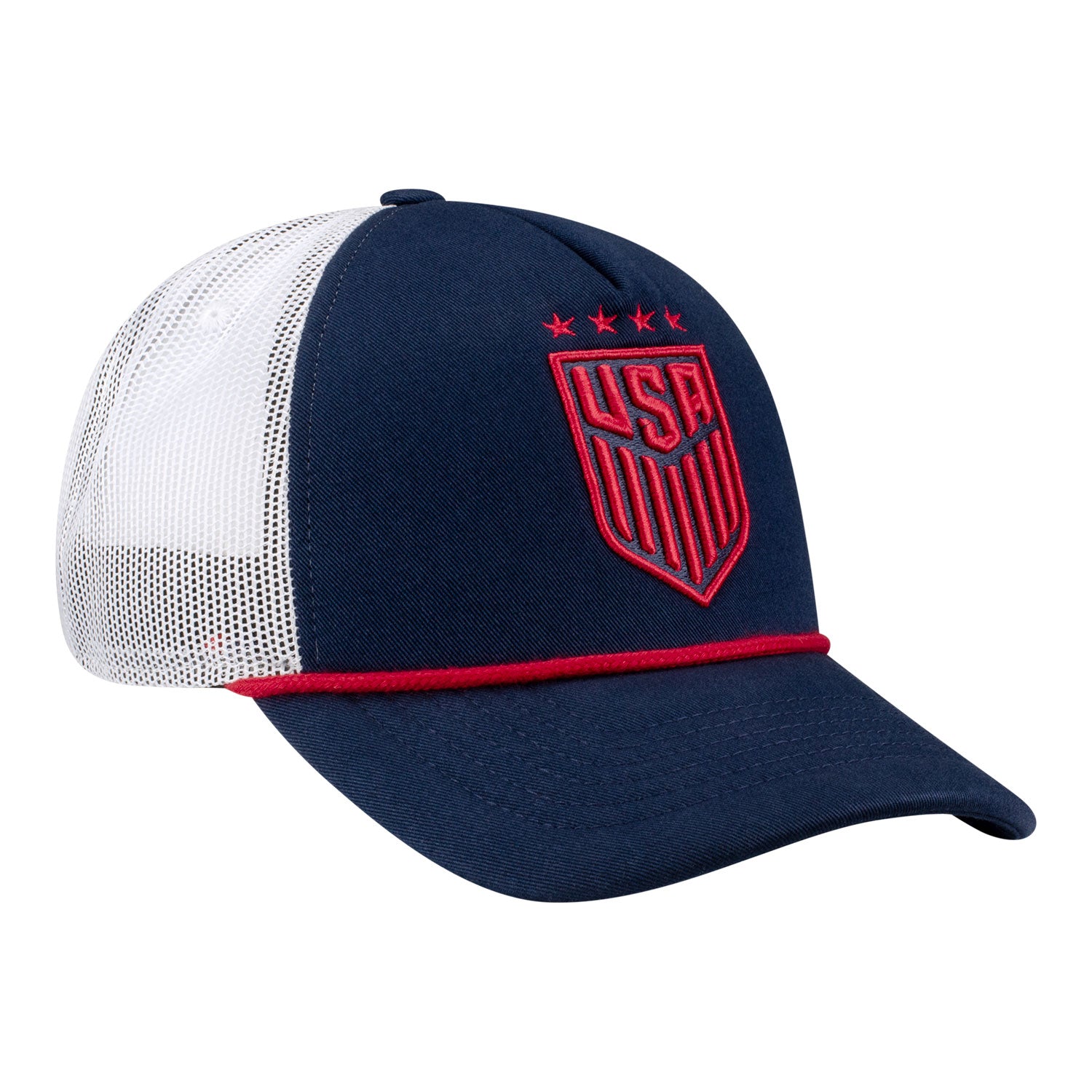 Adult Fan Ink USWNT Fog Navy Rope Trucker Hat