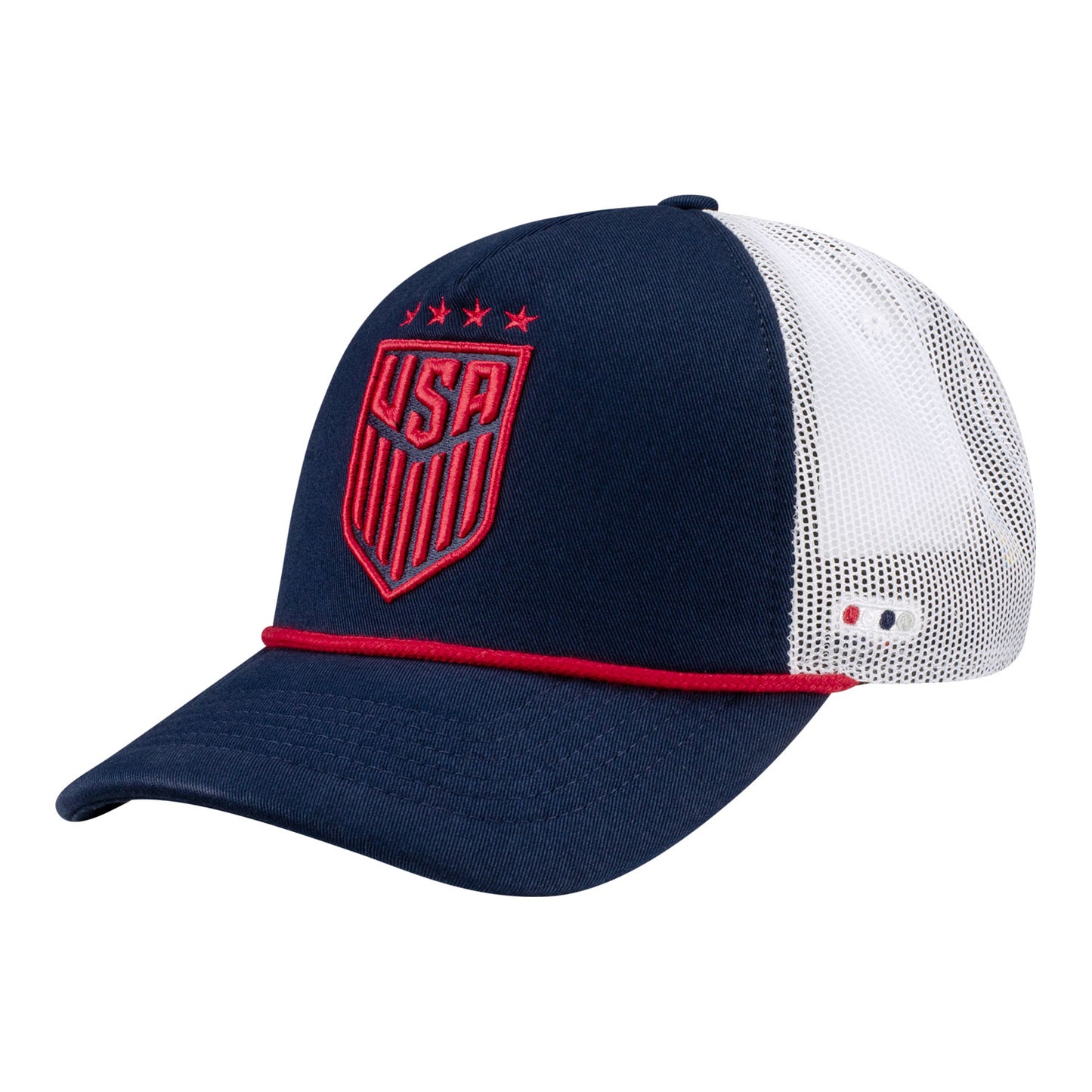 Adult Fan Ink USWNT Fog Navy Rope Trucker Hat