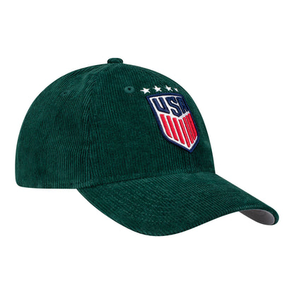 Adult USWNT New Era 9Twenty Dark Green Corduroy Hat