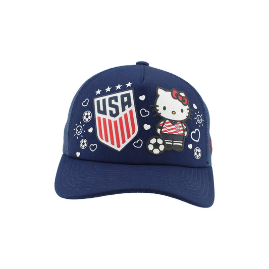 Unisex Zephyr USWNT Hello Kitty Navy Trucker Hat