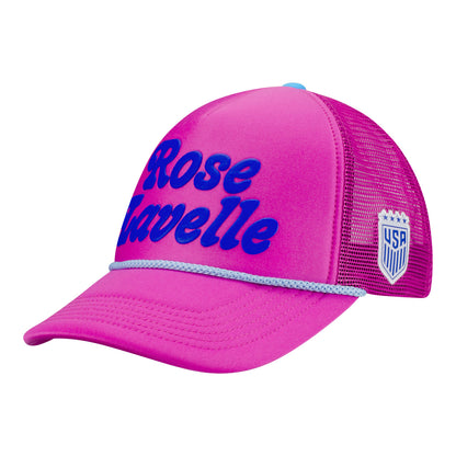 Adult USWNT Rose Lavelle Puff Print Pink Trucker Hat