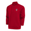 Men's Antigua US WNT Generation 1/4 Zip Red Pullover - Front View