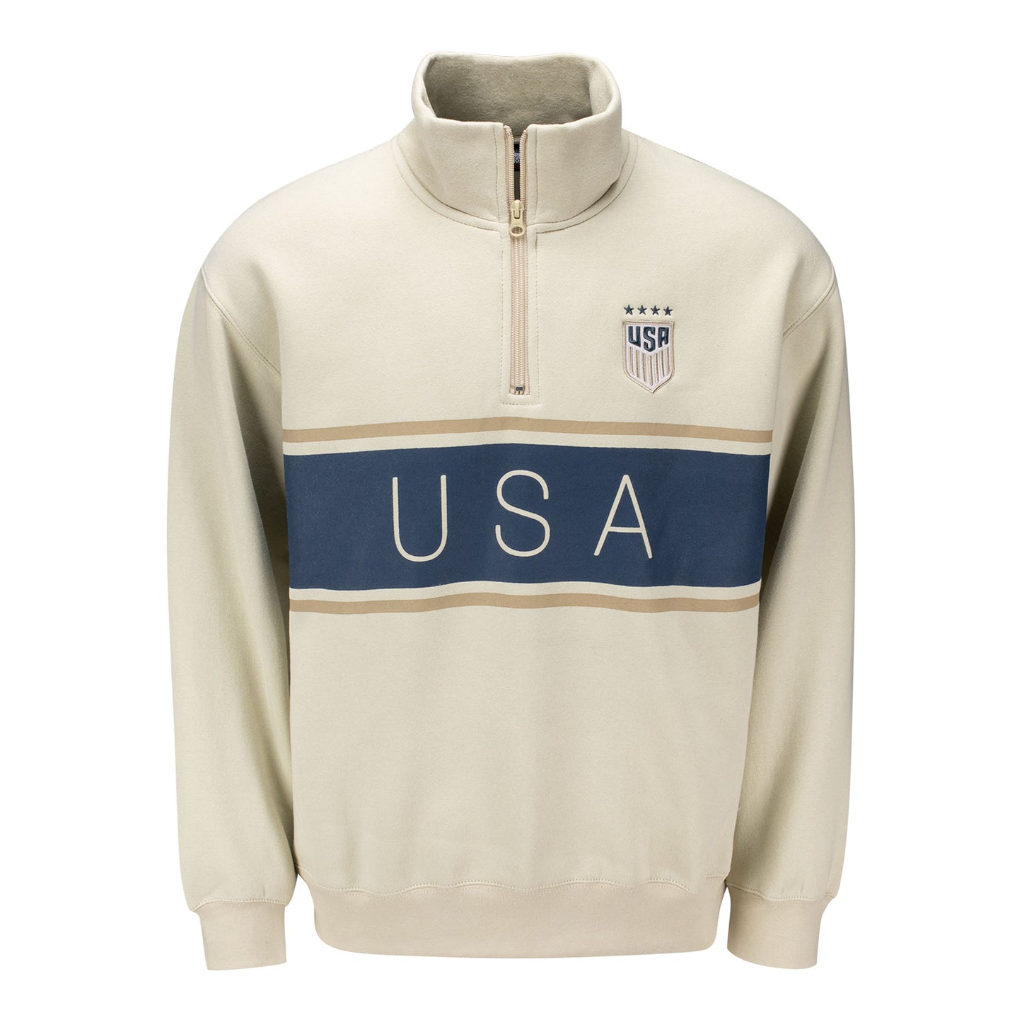 Unisex USWNT Soccer House Sand 1/2 Zip Sweatshirt