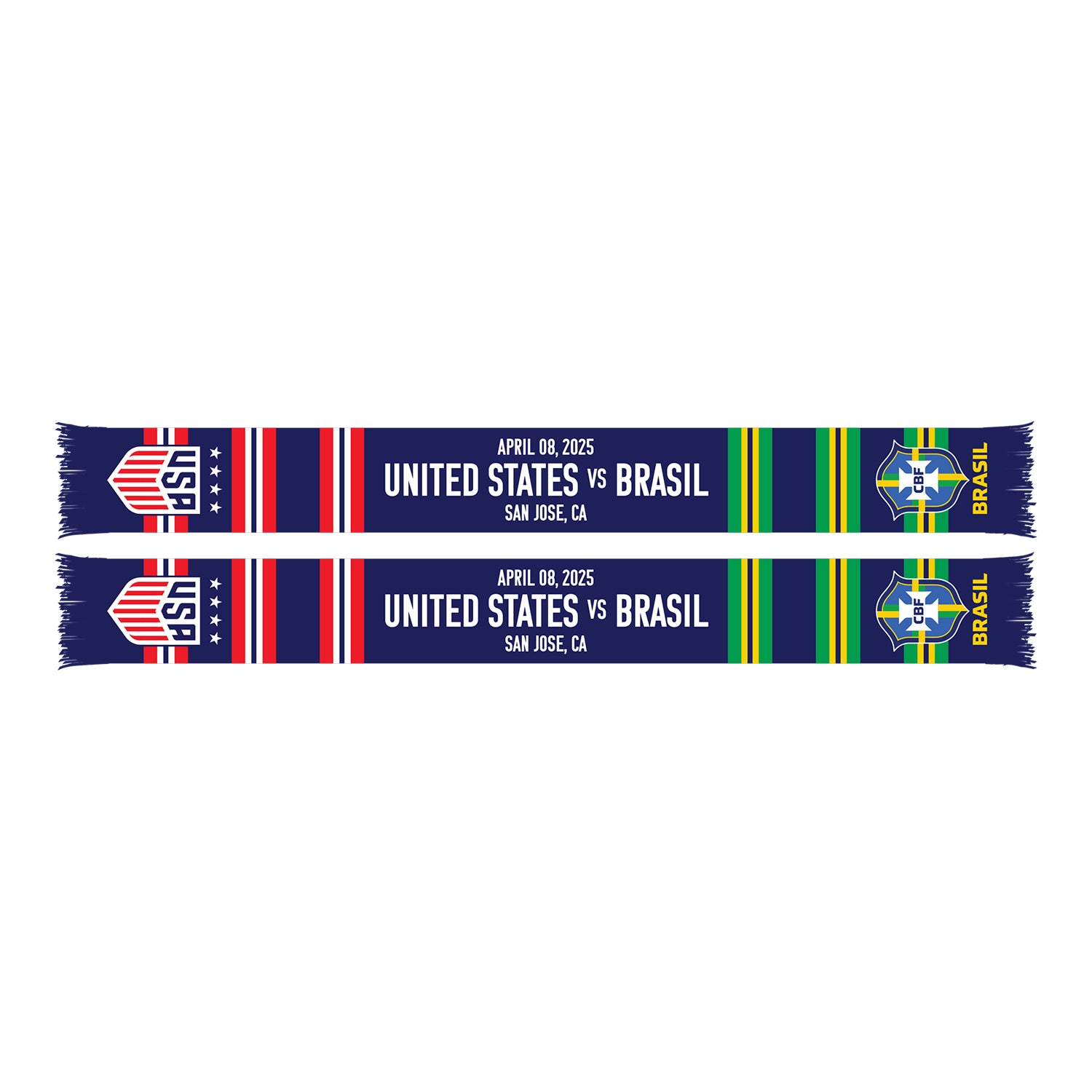 Ruffneck USWNT vs Brasil San Jose 2025 Match Up Scarf