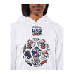 Men's Round 21 USWNT Our Time White Hoodie - Front View