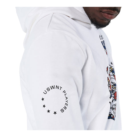 Men's Round 21 USWNT Our Time White Hoodie - Sleeve View