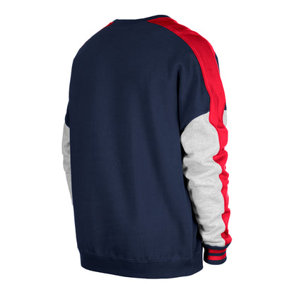 Men's New Era USWNT Navy Split Crewneck - Back Side View