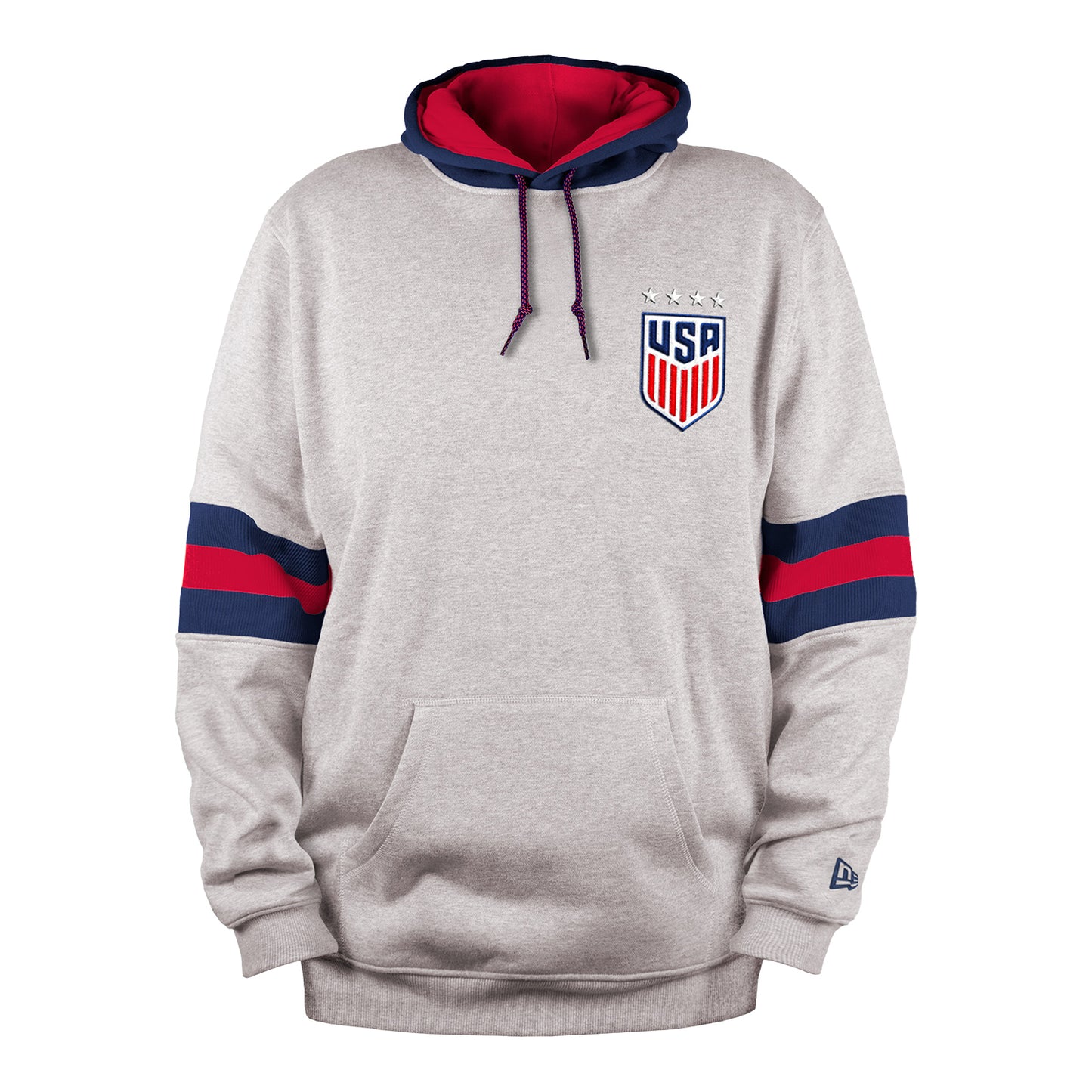 Men's New Era USWNT Grey Hoodie - Front View