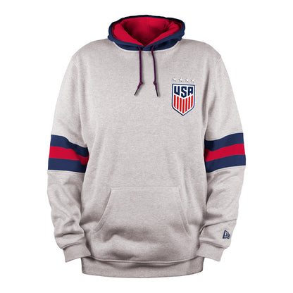 Men's New Era USWNT Grey Hoodie - Front View