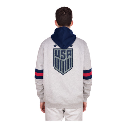 Men's New Era USWNT Grey Hoodie - Back View