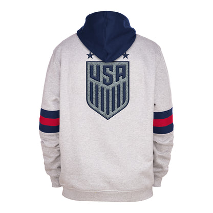 Men's New Era USWNT Grey Hoodie - Back View