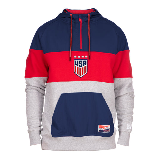 Men's New Era USWNT Tri-Color Hoodie - Front View