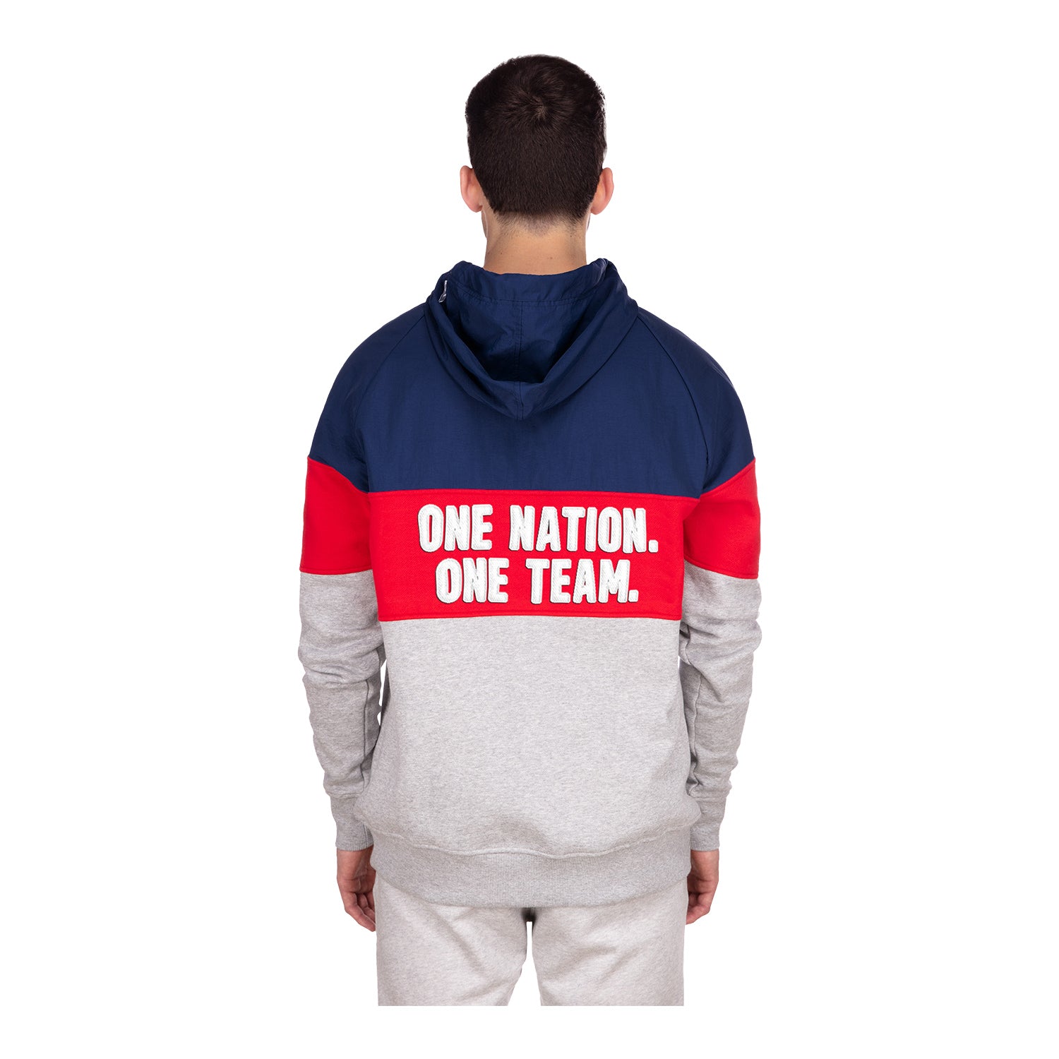 Men's New Era USWNT Tri-Color Hoodie - Back View