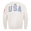 Unisex Pro Standard USWNT Varsity Blues Cream Crewneck