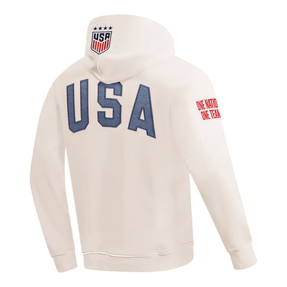 Unisex Pro Standard USWNT Varsity Blues Cream Hoodie