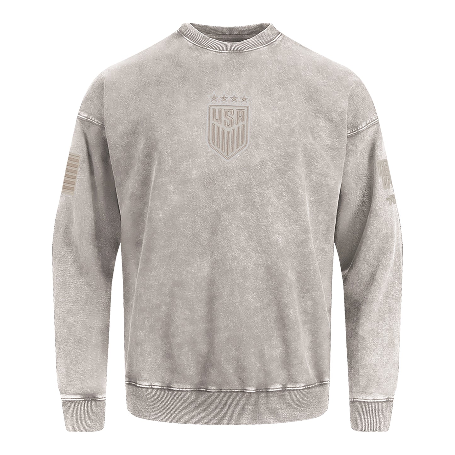 Unisex Pro Standard USWNT  Washed Classic Gray Crewneck Sweatshirt