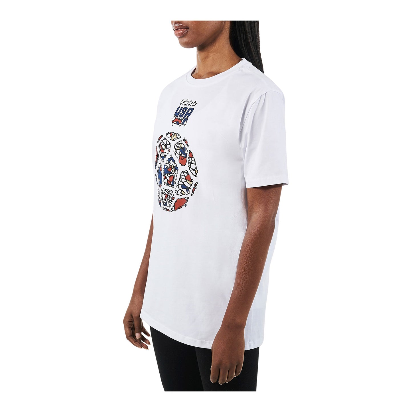 Men's Round 21 USWNT Our Time White Tee - Side View