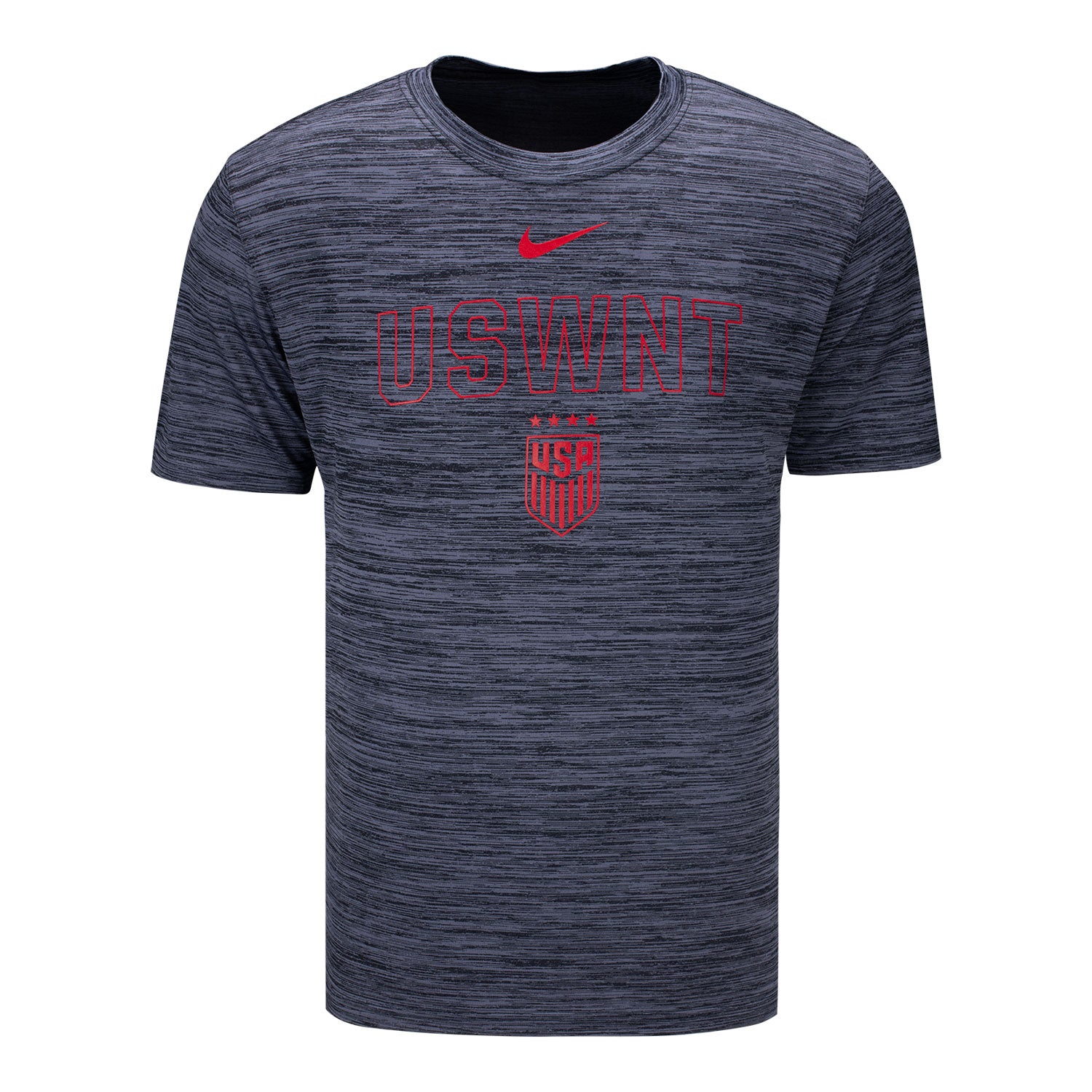 Men's Nike USWNT Velocity Heathered Black Tee - Front View