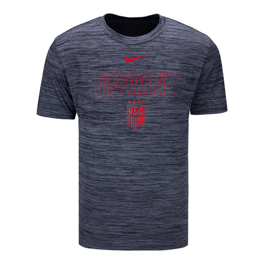 Men's Nike USWNT Velocity Heathered Black Tee - Front View