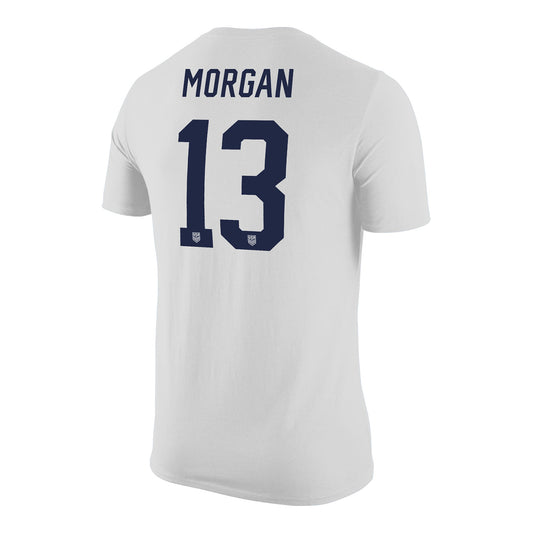 Men's Nike USWNT Classic Morgan White Tee - Back View